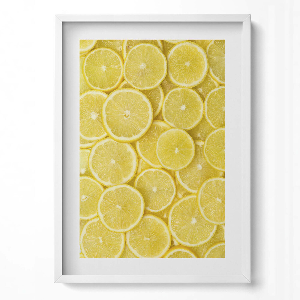 Tablou living cu rama modern Fructe de lămâie