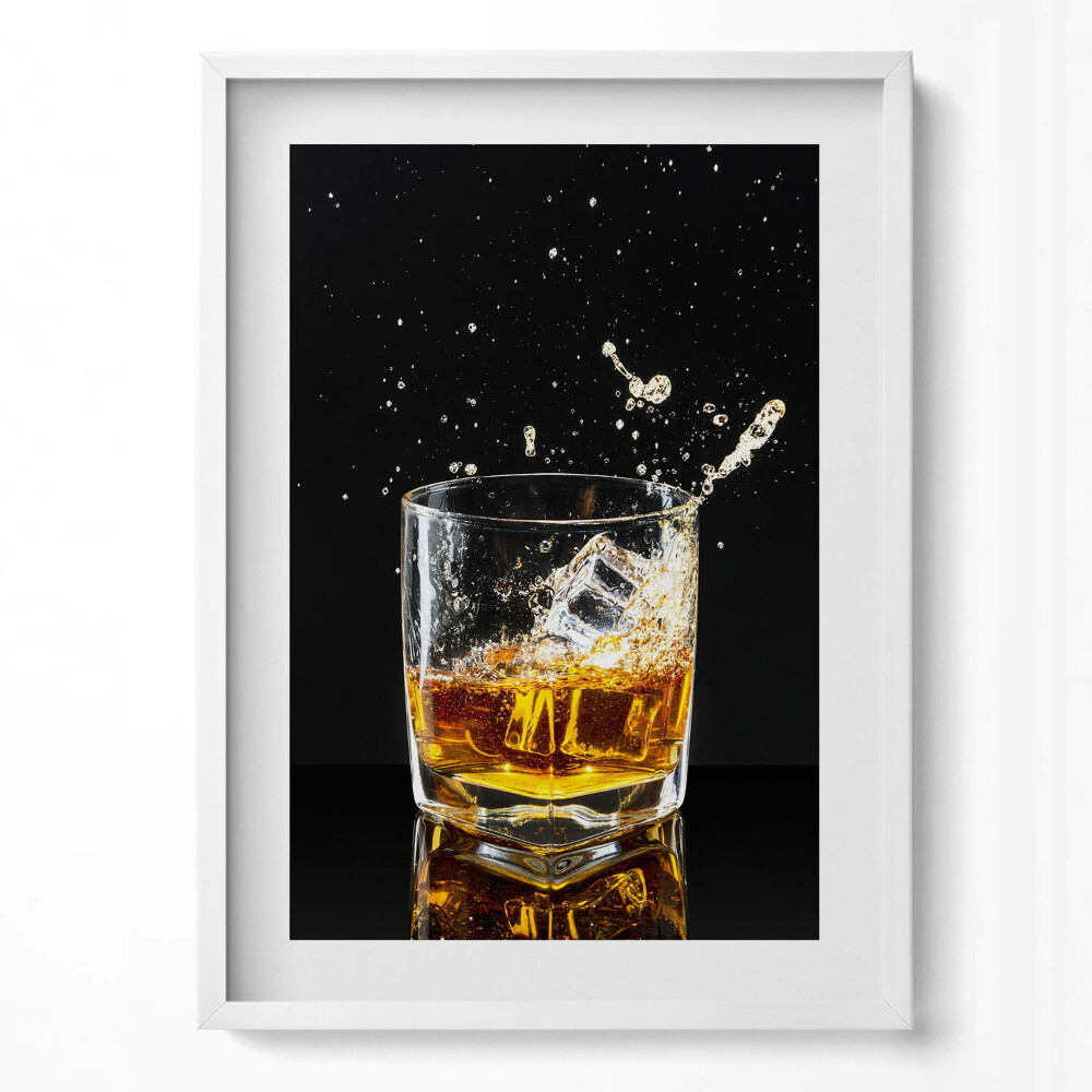 Tablou rama modern Un pahar de whisky