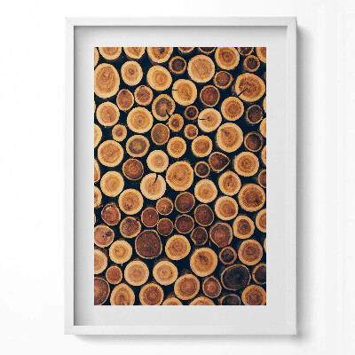 Tablou living cu rama modern Buturugi de copac din lemn