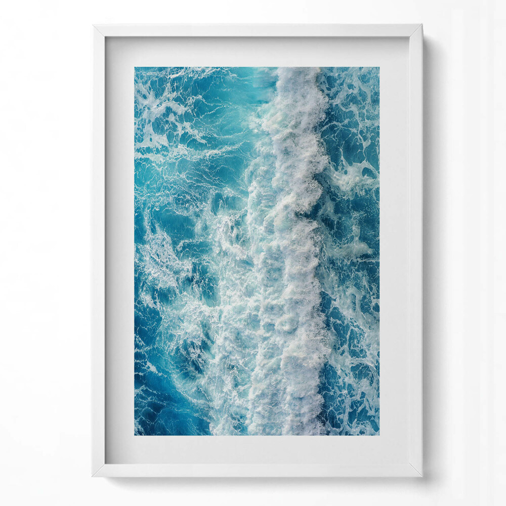 Tablou rama modern Vedere aeriană a unui val oceanic