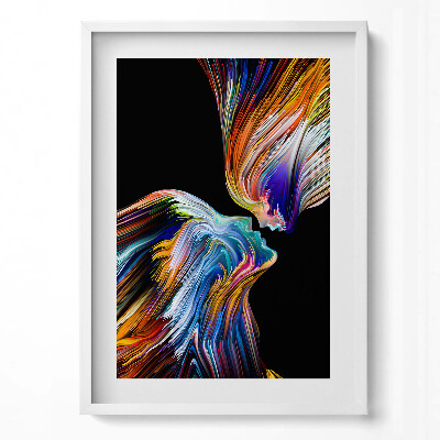 Tablou rama modern Fețe umane colorate abstracte