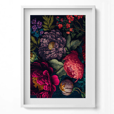 Tablou living cu rama modern Flori frumoase