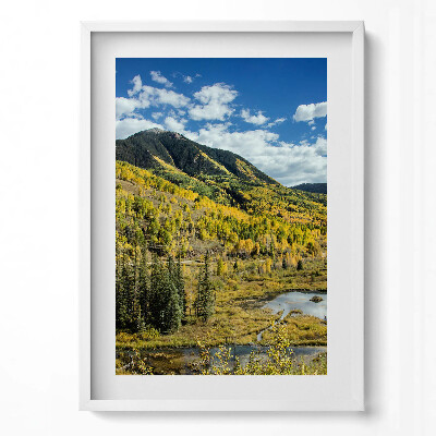 Tablou rama modern Peisaj montan cu vegetație