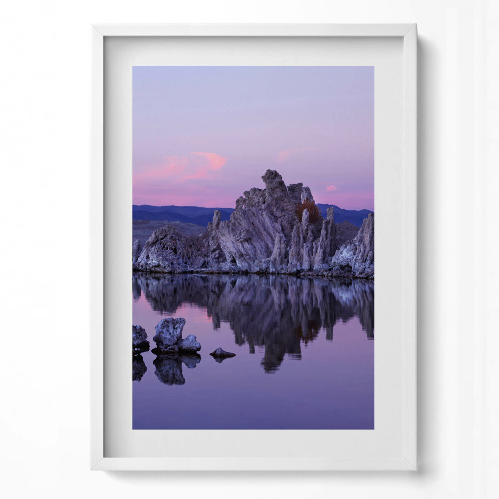 Tablou living cu rama modern Reflexia rocilor în apă