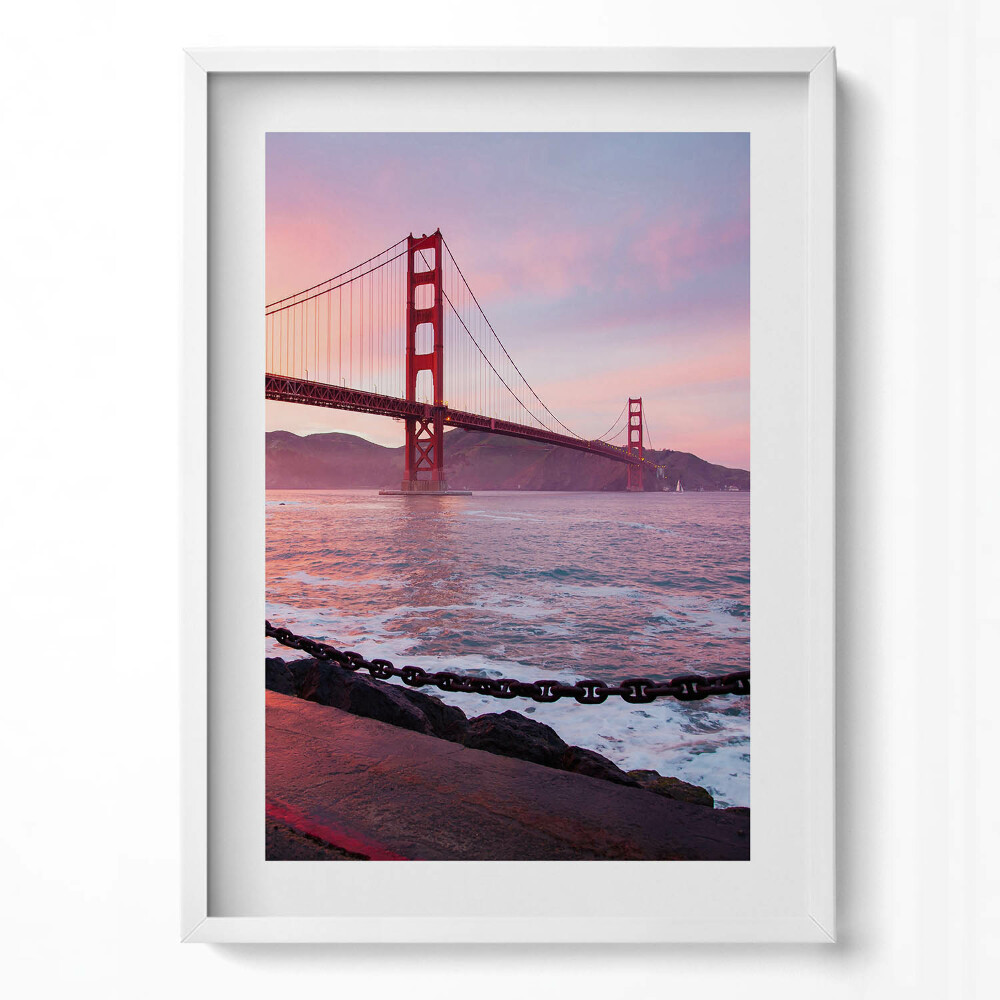 Tablou living cu rama modern Vedere a podului Golden Gate