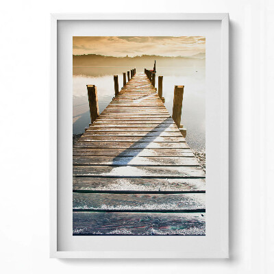 Tablou living cu rama modern Debarcader din lemn deasupra apei