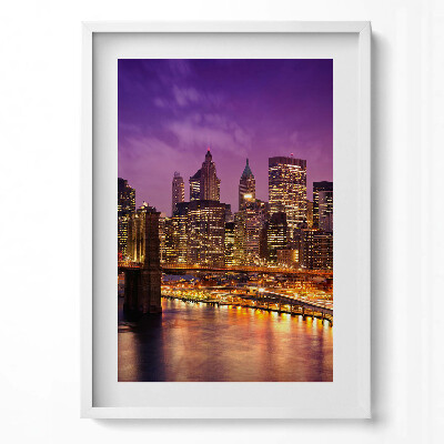 Tablou rama modern Luminile orașului seara