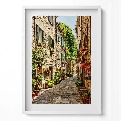 Tablou living cu rama modern O stradă pitorească a orașului