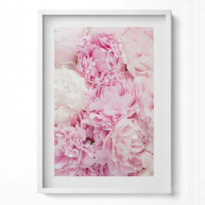 Tablou living cu rama modern Bujori cu flori delicate