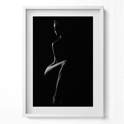Tablou living cu rama modern Un portret subtil al corpului unei femei goale