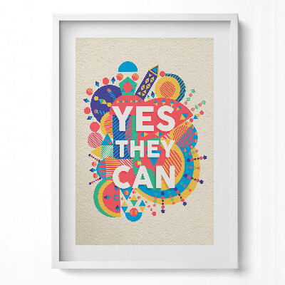 Tablou rama modern Inscripție motivațională «Da, pot»