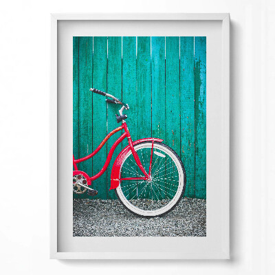 Tablou rama modern Bicicletă roșie