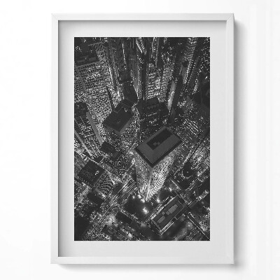 Tablou rama modern O vedere de sus a unui oraș mare noaptea