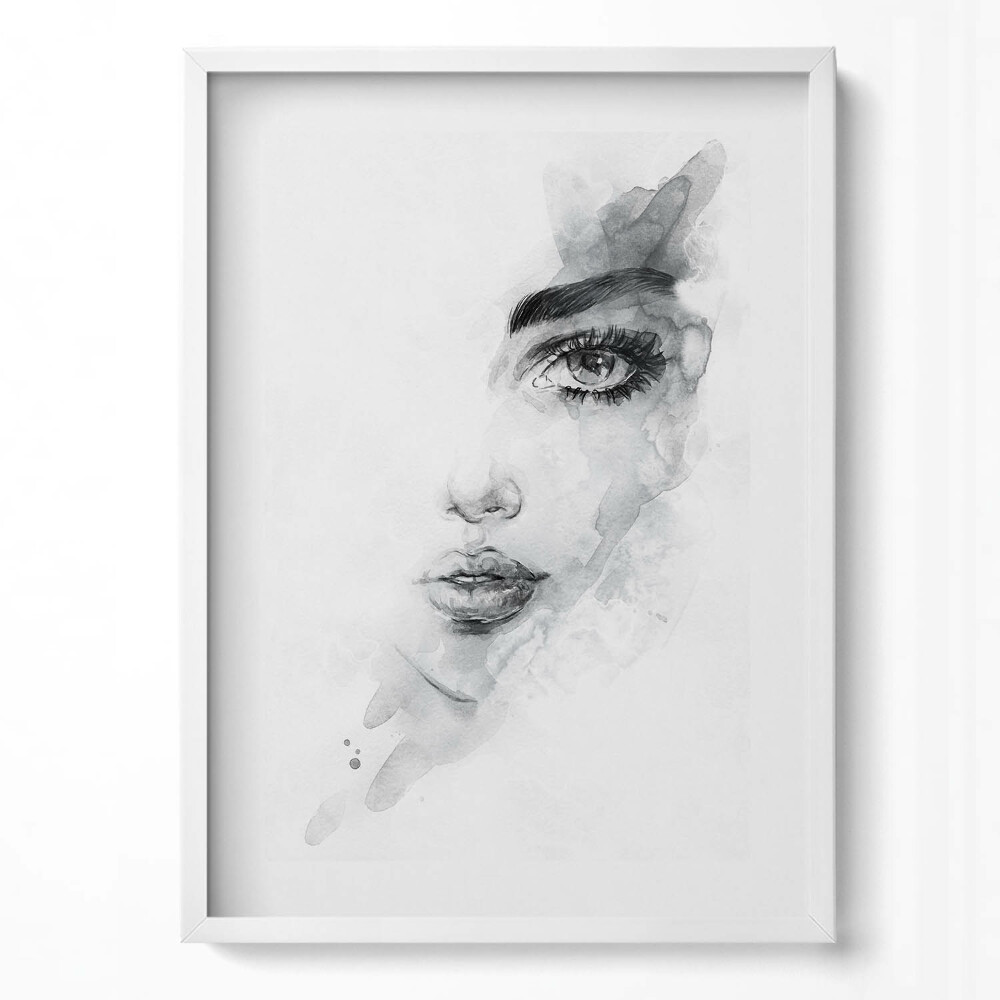 Tablou rama modern Schiță a feței unei femei