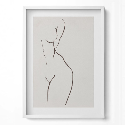 Tablou living cu rama modern Siluetă feminină liniară