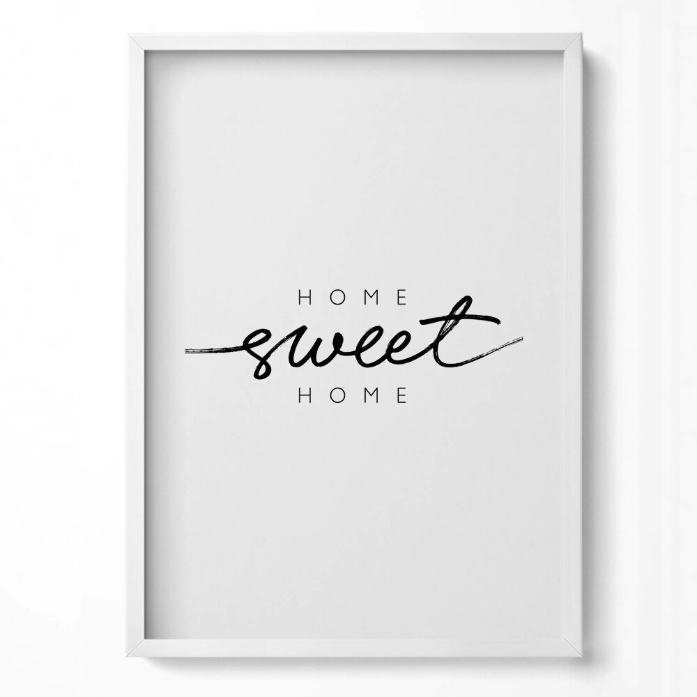 Tablou rama modern Inscripție decorativă pentru apartament «Acasă, dulce casă»