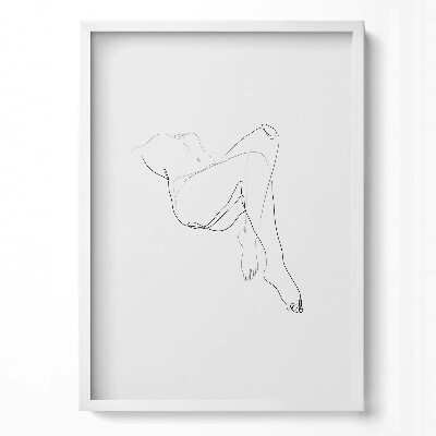 Tablou living cu rama modern Artă liniară a corpului feminin