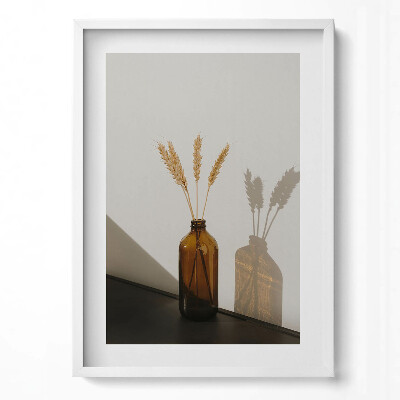 Tablou living cu rama modern Vază boho cu știeturi de porumb