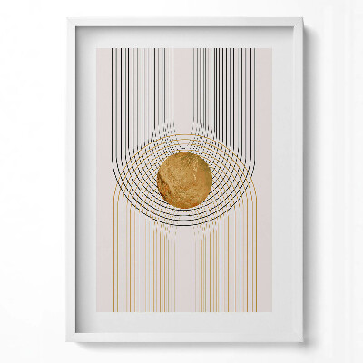 Tablou rama modern Forme minimaliste abstracte boho cu aur