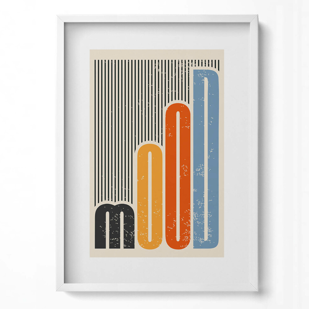 Tablou rama modern „Litere colorate moderniste «starea de spirit»”