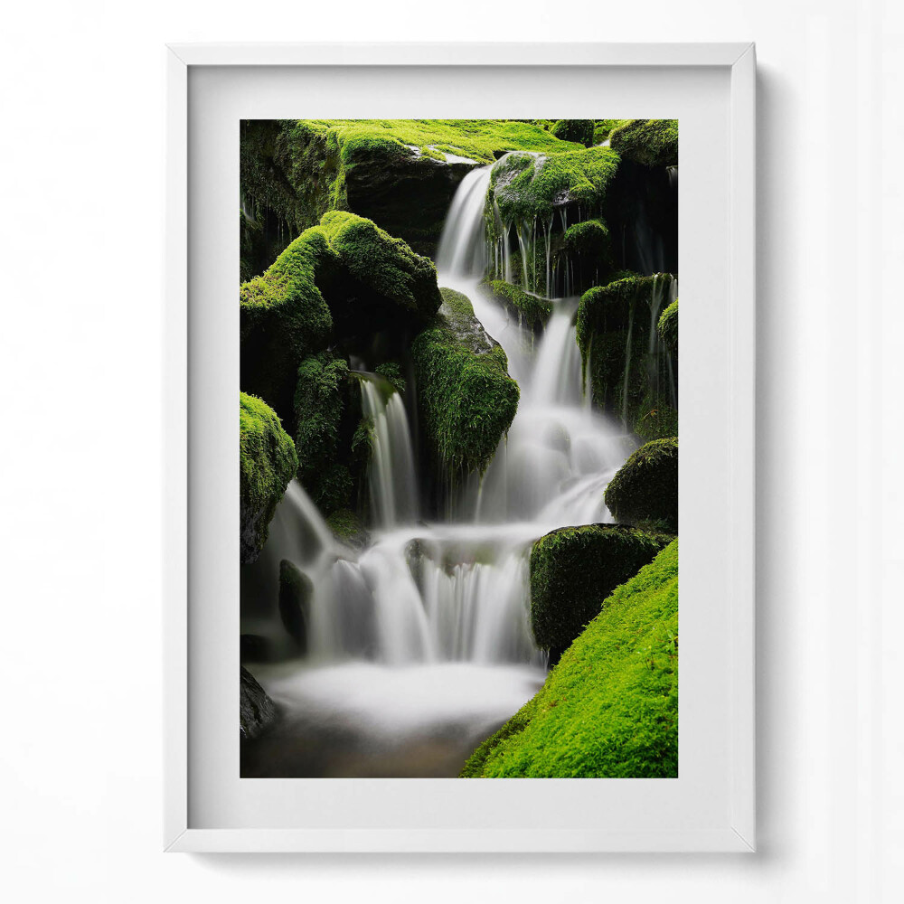 Tablou living cu rama modern Cascadă sălbatică în junglă