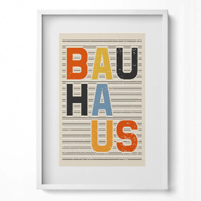 Tablou rama modern Litere colorate moderniste «bauhaus»