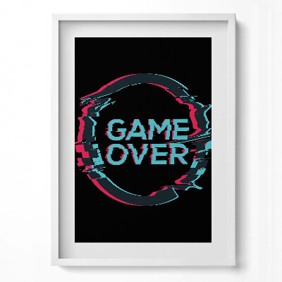 Tablou rama modern Semnul „Game over” pentru jucător