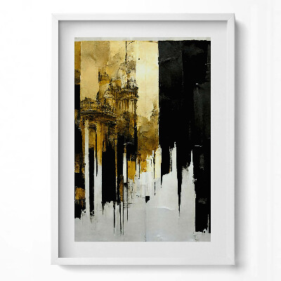 Tablou rama modern Artă abstractă cu aur