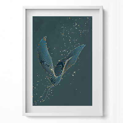 Tablou living cu rama modern Macara abstractă în aur