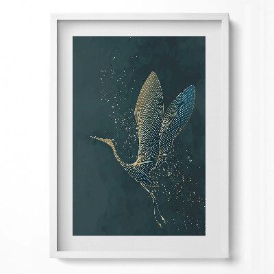 Tablou living cu rama modern Macara abstractă în aur