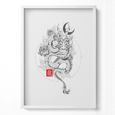 Tablou rama modern Ilustrație dragon chinezesc