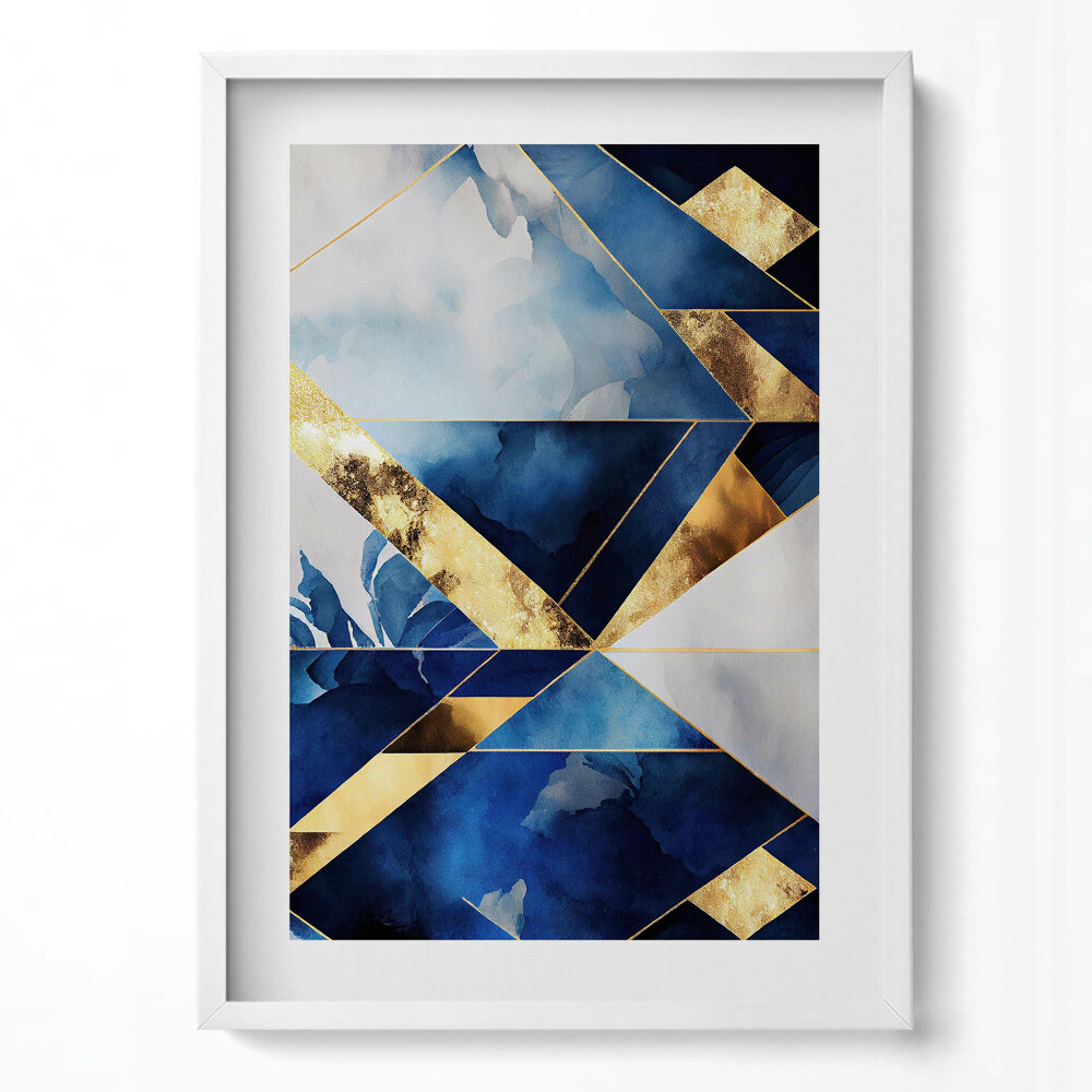 Tablou rama modern Compoziție geometrică cu aur