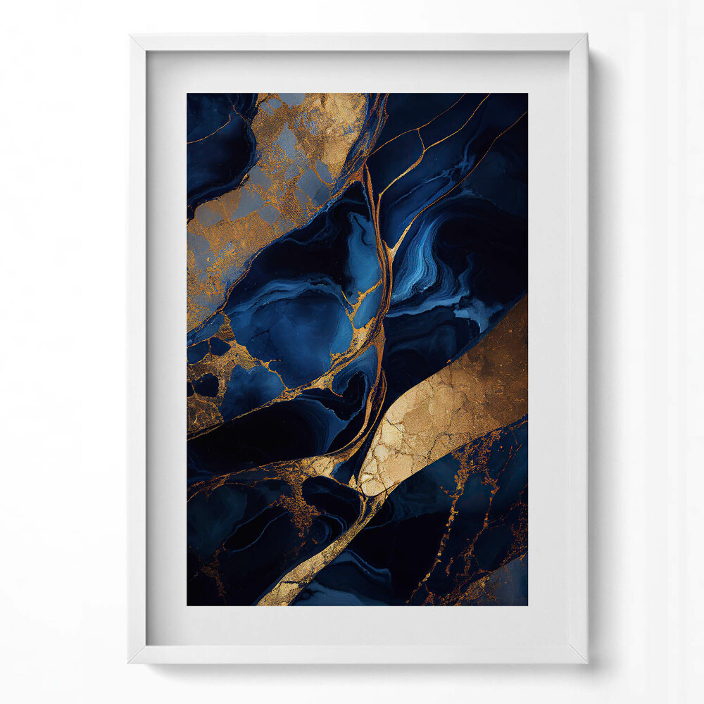 Tablou rama modern Textură abstractă de marmură și aur