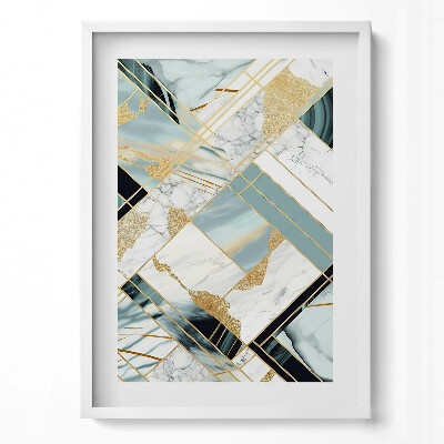 Tablou rama modern Abstracție geometrică cu aur