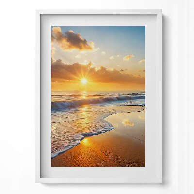 Tablou rama modern Apus de soare peste mare