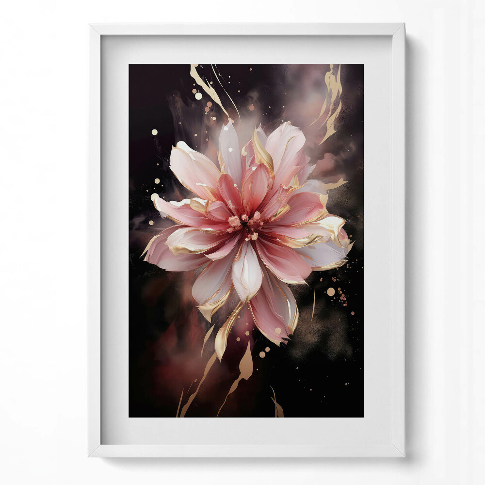 Tablou rama modern Floare pictată romantică