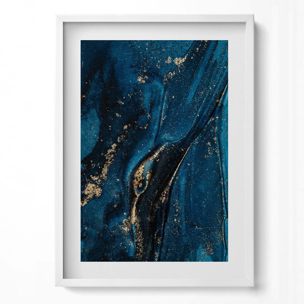 Tablou rama modern Abstracție lichidă cu particule de aur