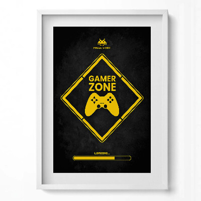 Tablou rama modern „Indicator Gamer Zone pentru camera jucătorului”