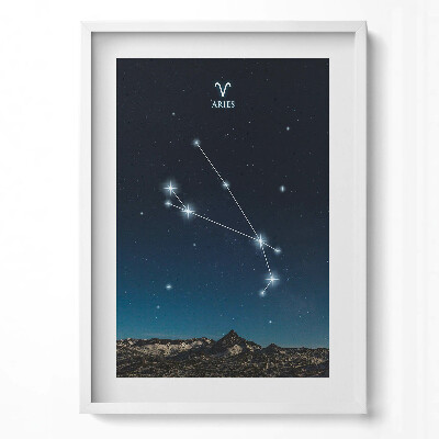 Tablou living cu rama modern Constelația zodiacală Berbec