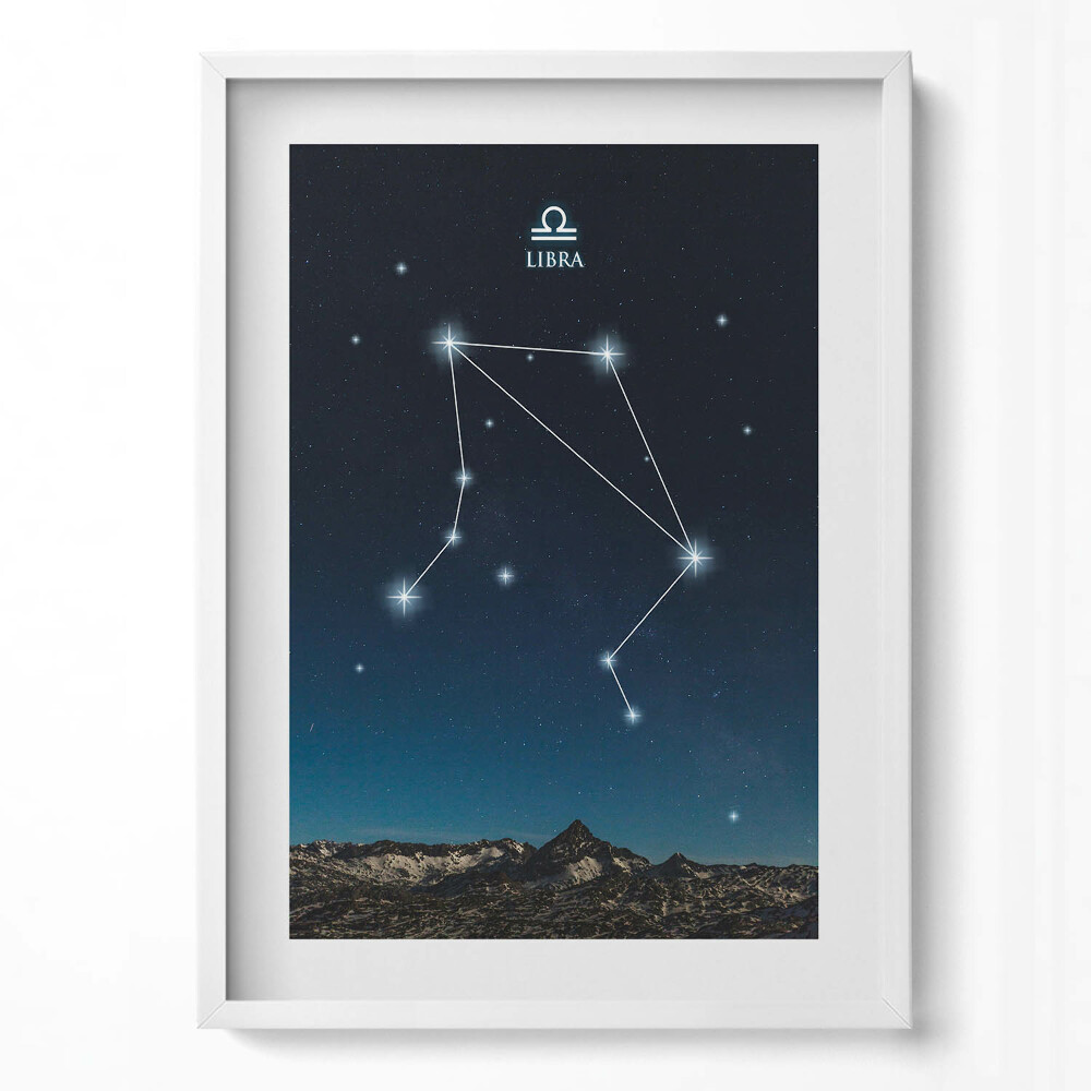 Tablou rama modern Constelația zodiacală Balanță