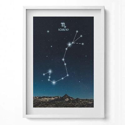 Tablou living cu rama modern Constelația zodiacală Scorpion