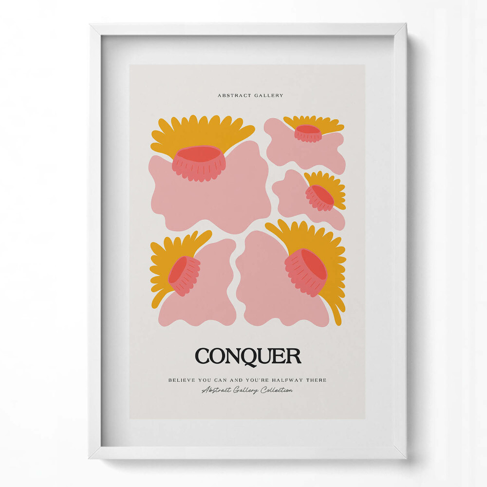 Tablou rama modern Ilustrație a plantelor și florilor