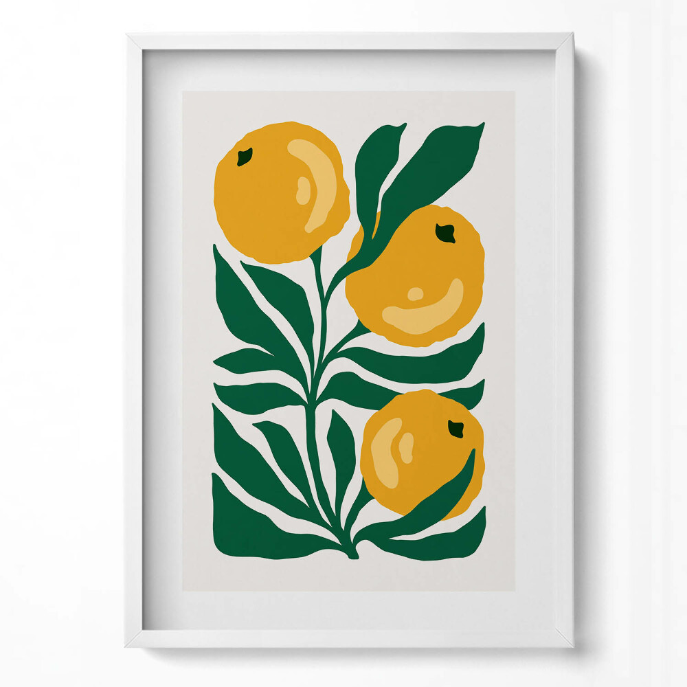 Tablou rama modern Ilustrație a plantelor și florilor