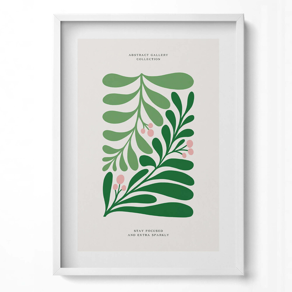 Tablou living cu rama modern Ilustrație a plantelor și florilor