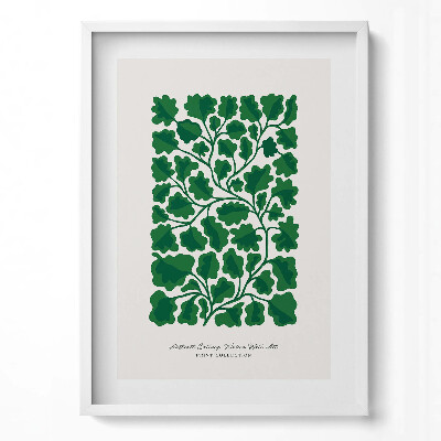 Tablou living cu rama modern Ilustrație a plantelor și florilor