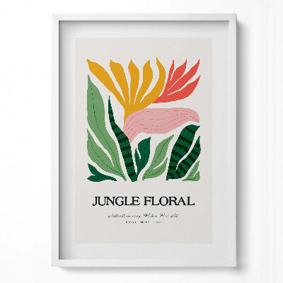 Tablou living cu rama modern Ilustrație a plantelor și florilor