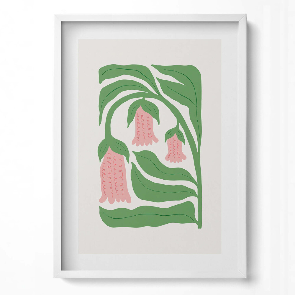 Tablou rama modern Ilustrație a plantelor și florilor