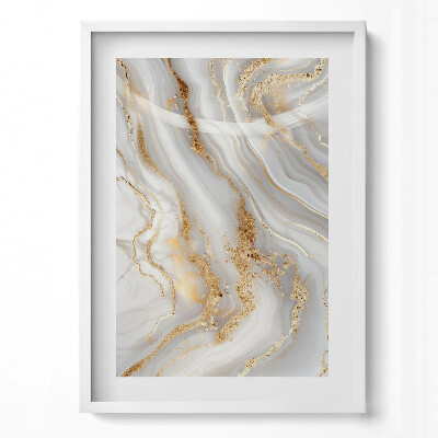 Tablou rama modern Textură de marmură cu aur
