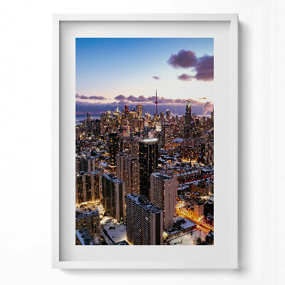 Tablou rama modern Arhitectura unui oraș mare din perspectiva unei păsări