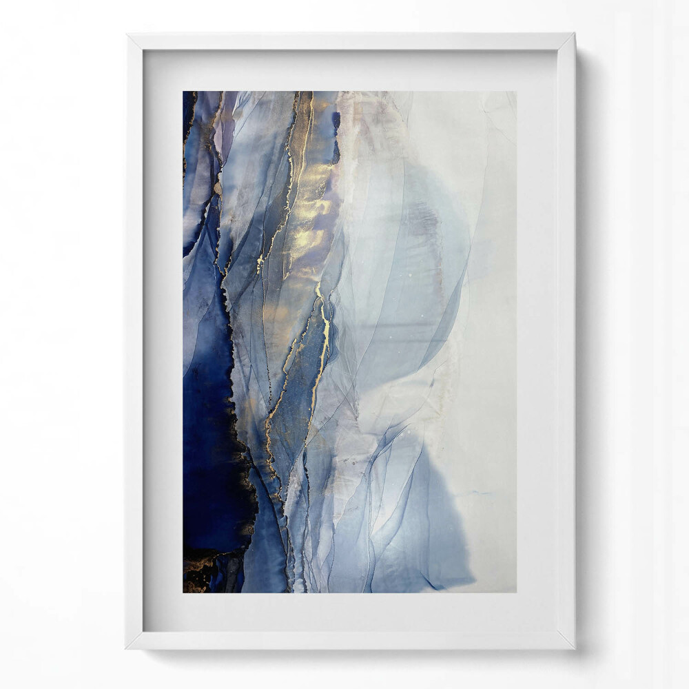 Tablou living cu rama modern Abstracție cu aur